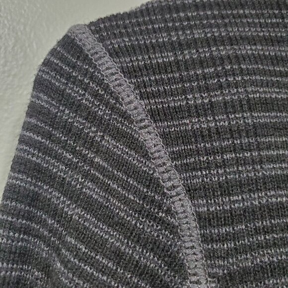 PrAna Women's Coal Kelland Turtleneck Wool-Blend Sweater Dress Black Stripe Sz M - Picture 15 of 16